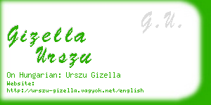 gizella urszu business card